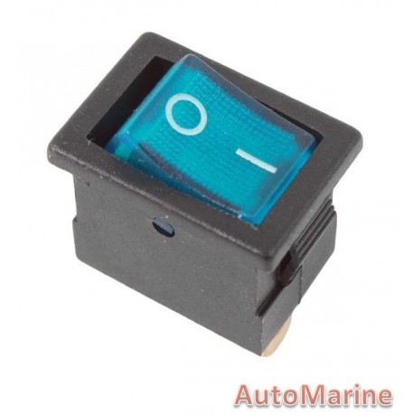 Rocker Switch - Blue - Mini