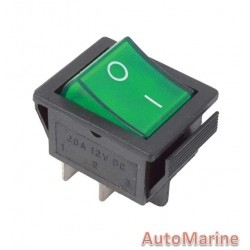 Rocker Switch - Green