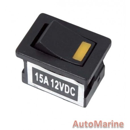 Rocker Switch - Amber - Mini