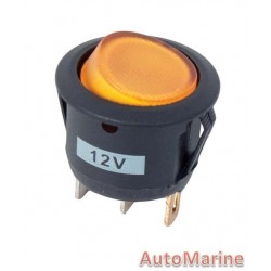 Rocker Switch - Amber - Round