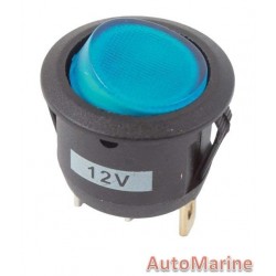 Rocker Switch - Blue - Round