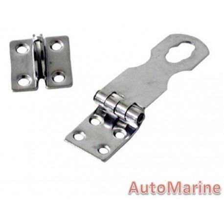 Hasp and Staple - 102mm x 30mm - Stainless Steel