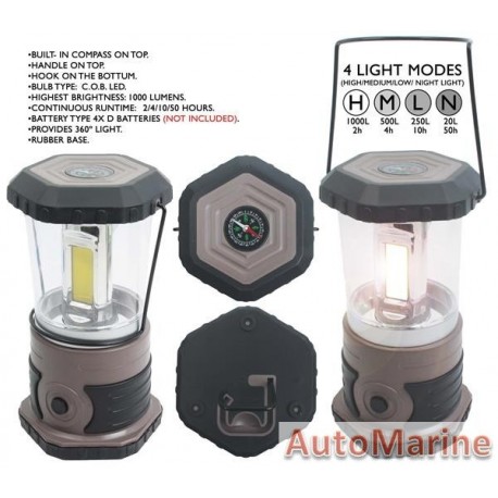 Camping Lantern - 3COB LED Light with Compass