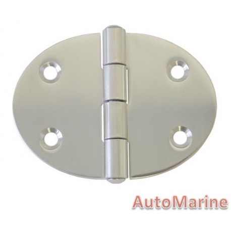 Round Hinge - 67mm x 48mm - Stainless Steel