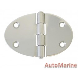 Round Hinge - 84mm x 56mm - Stainless Steel