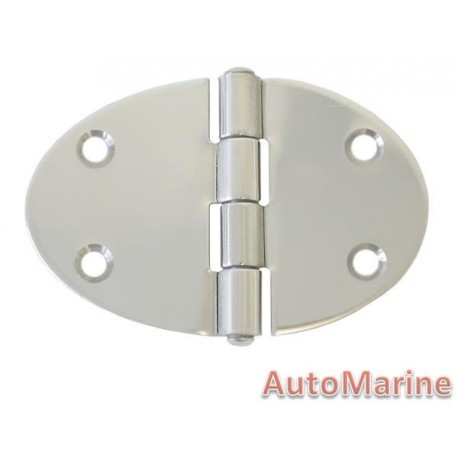 Round Hinge - 84mm x 56mm - Stainless Steel