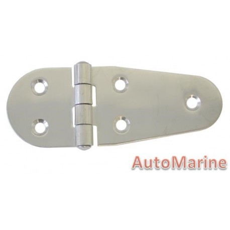 Round Side Hinge - 108mm x 40mm - 316 Stainless Steel