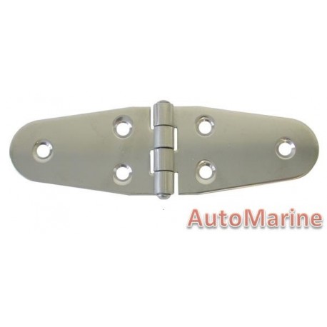 Round Side Hinge - 140mm x 40mm - 316 Stainless Steel