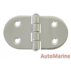 Round Side Hinge - 74mm x 40mm - 316 Stainless Steel