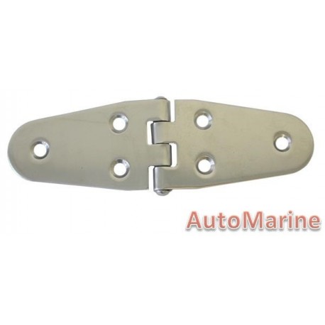 Round Side Hinge - 140mm x 40mm - 316 Stainless Steel
