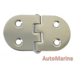 Round Side Hinge - 74mm x 40mm - 316 Stainless Steel