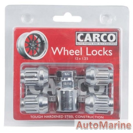 Locking Wheel Nut Set [19/21mm x 12mm x 1.25mm]