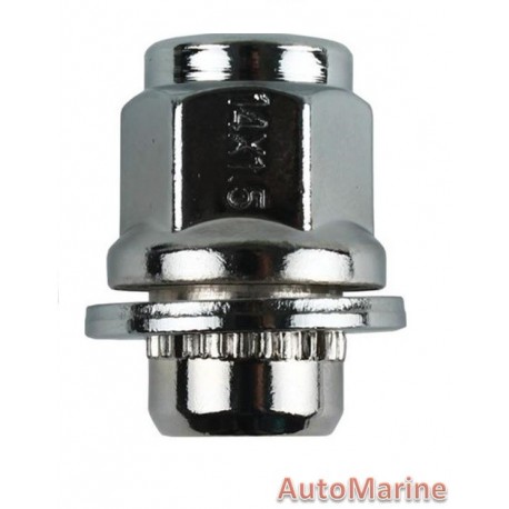 Chrome Countersunk Wheel Nut [21mm x 14mm x 1.5mm]