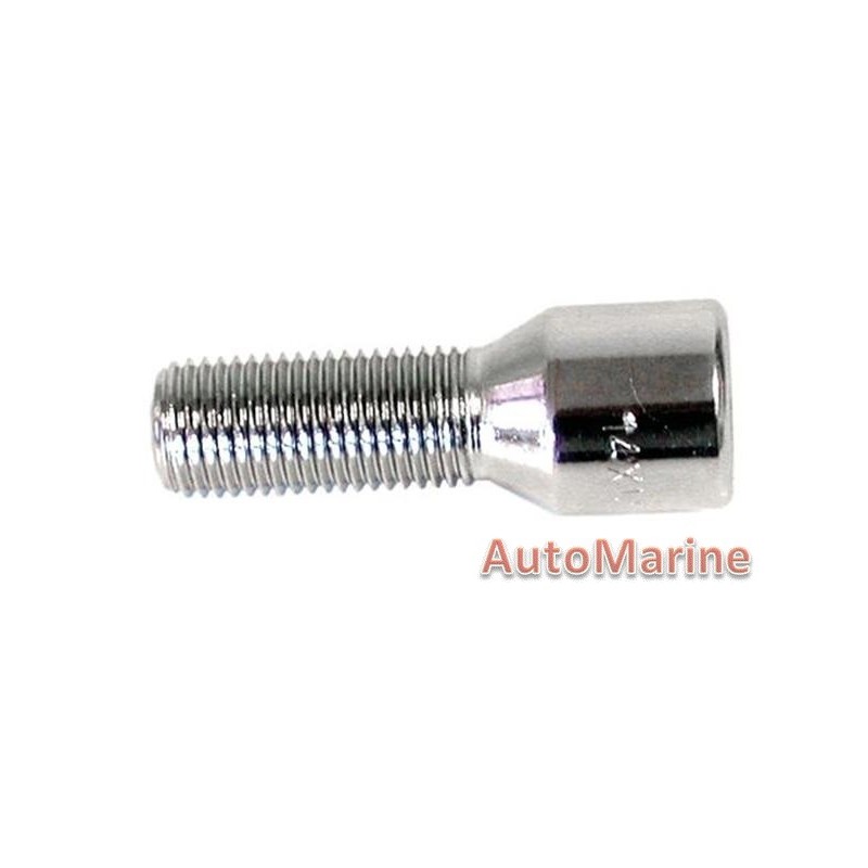 Chrome Allen Key Wheel Bolt [30mm x 12mm x 1.25mm]