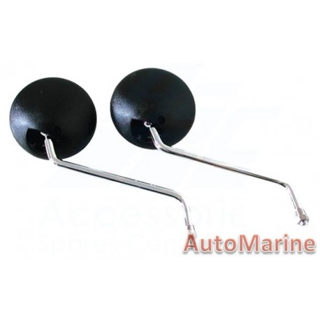 Motocycle Mirror - 10cm - Set of 2