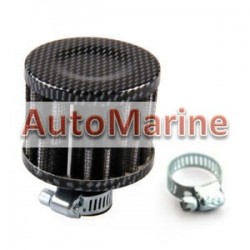 Air Filter Breather - Carbon - 12mm Outlet