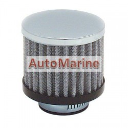 Air Filter Breather - Chrome - 12mm Outlet