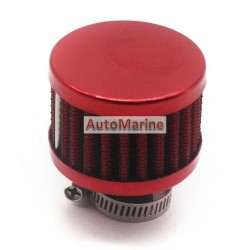 Air Filter Breather - Red - 12mm Outlet