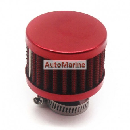 Air Filter Breather - Red - 12mm Outlet