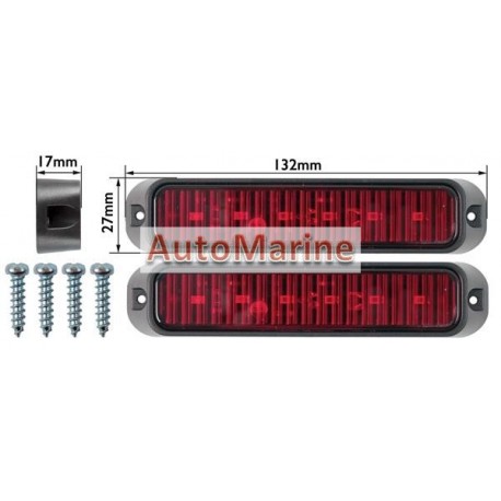 LED Trailer Marker Lamp - 6 LED - Red