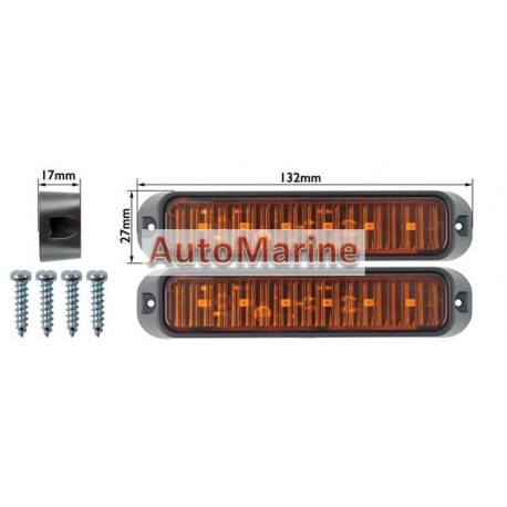 LED Trailer Marker Lamp - 6 LED - Amber