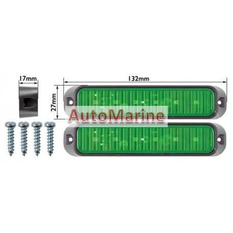 LED Trailer Marker Lamp - 6 LED - Green