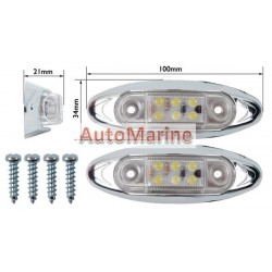 LED Trailer Marker Lamp - 6 LED - White