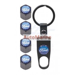 Valve Caps - Ford with Key Ring