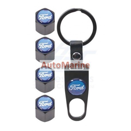 Valve Caps - Ford with Key Ring