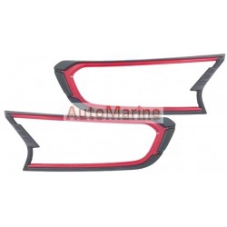 Ford Ranger (2015 Onward) Head Lamp Cover with Red Edging
