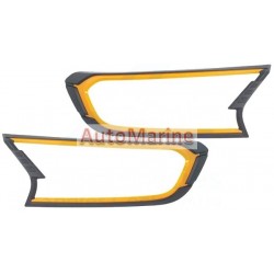 Ford Ranger (2015 Onward) Head Lamp Cover with Yellow Edging