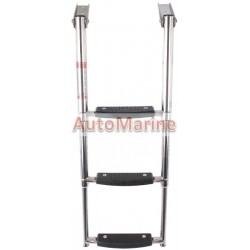 Telescopic Drop Ladder - Stainless Steel with Wider Steps