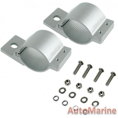 Spot Lamp Bracket Set - 49-54mm - Silver