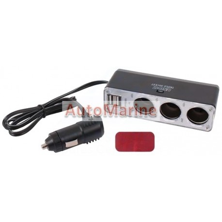 Cigarette Lighter Socket Extender with USB Ports