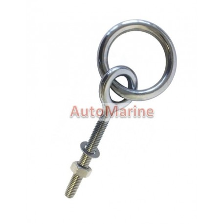 Long Welded Eye Bolt with Ring - 316SS - 150kg Load