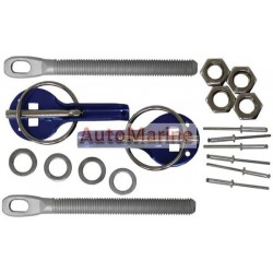 Bonnet Pin Kit - Blue - Aluminum