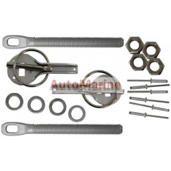 Bonnet Pin  Kit - Siver - Aluminum