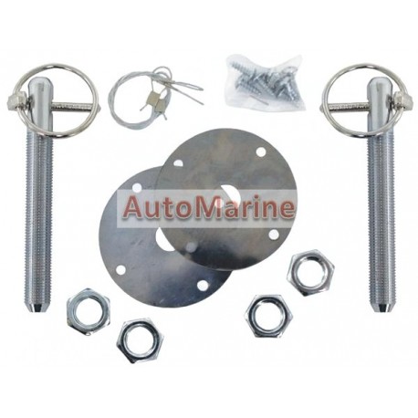 Bonnet Pin Kit - Chrome