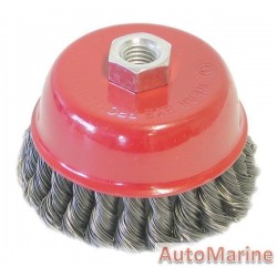 Cup Brush Knotted 100mm M14X2