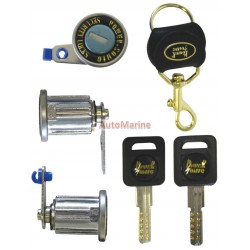 Universal 3 x Door Locks with Flat Keys