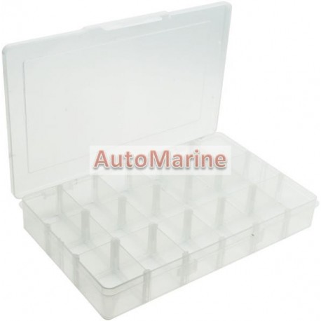 Plastic Box with Lid (18 Compartments)