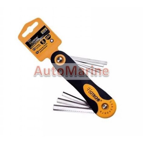 8 Piece Folding Hex Key Set