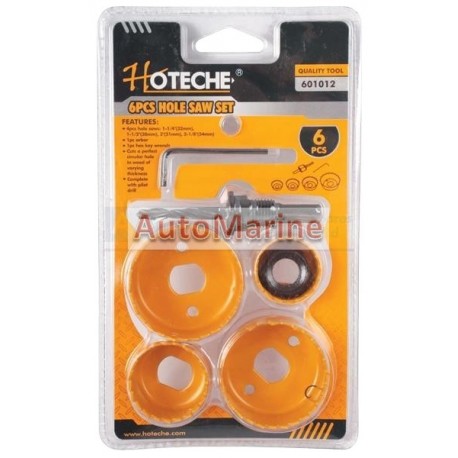 Hole Saw Set - 6 Piece