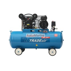 TradeAir Air Compressor / Lubricated / Cast Iron / V Head / 100L / 1.5KW / 2 HP