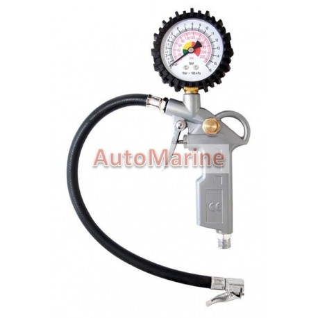 Tyre Inflator with Gauge - Italian