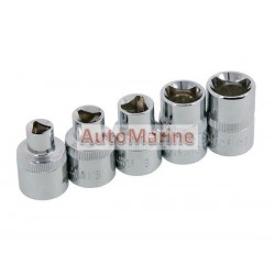 Triangle Socket Set - 5 Piece - 1/2 Inch Drive