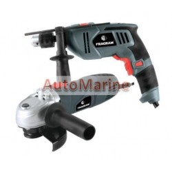 Angle Grinder (650W) + Impact Drill (500W) Combo Set