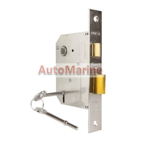 Mortice Lock Body Only - 2 Lever - SABS - Chrome Plated
