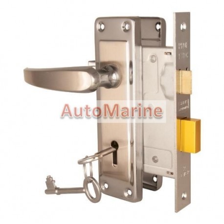 Steel Handle 2 Lever Lock Set - Ruby - Chrome Nickle