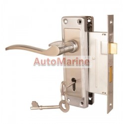 Steel Handle 2 Lever Lock Set - Sapphire - Chrome Nickle